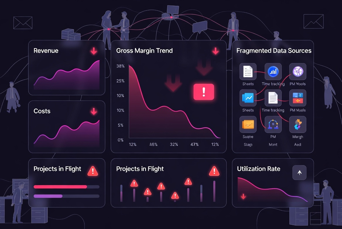 Zakaj podjetja v professional services izgubljajo maržo — in kako to rešiti