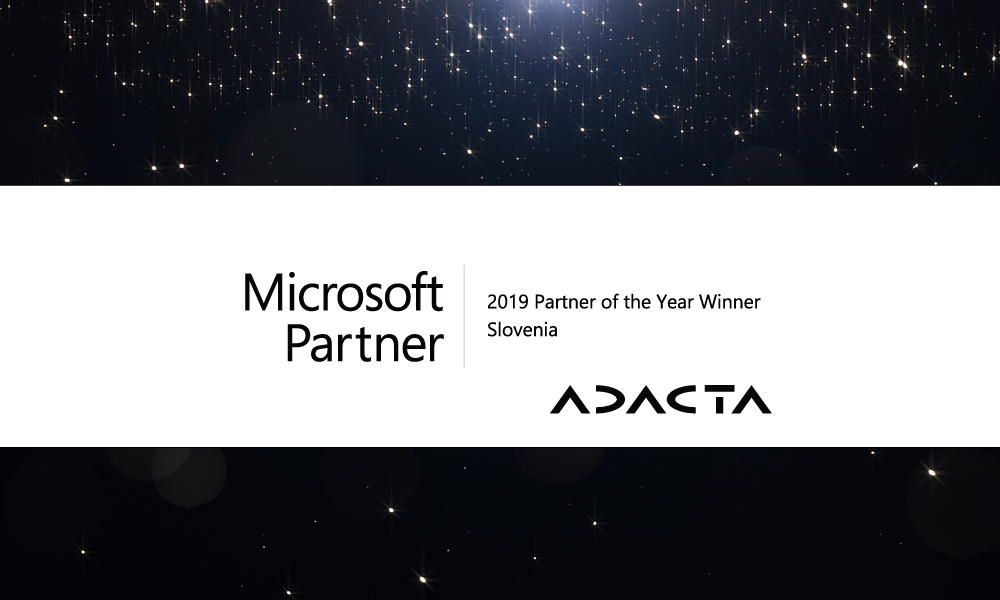 Adacta je nagrađena prestižnim priznanjem - Microsoft Country Partner of the Year za 2019. 